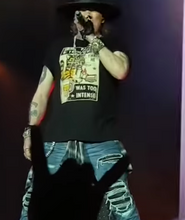 Load image into Gallery viewer, Axl Rose wearing a bootleg Too Intense tee