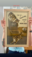 Load image into Gallery viewer, They Got a Surprising Amount of Work Done (Ball of Yarn, Buy Now) - Print By Arna Miller