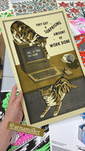 Load image into Gallery viewer, They Got a Surprising Amount of Work Done (Ball of Yarn, Buy Now) - Print By Arna Miller