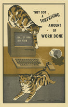 Load image into Gallery viewer, They Got a Surprising Amount of Work Done (Ball of Yarn, Buy Now) - Print By Arna Miller