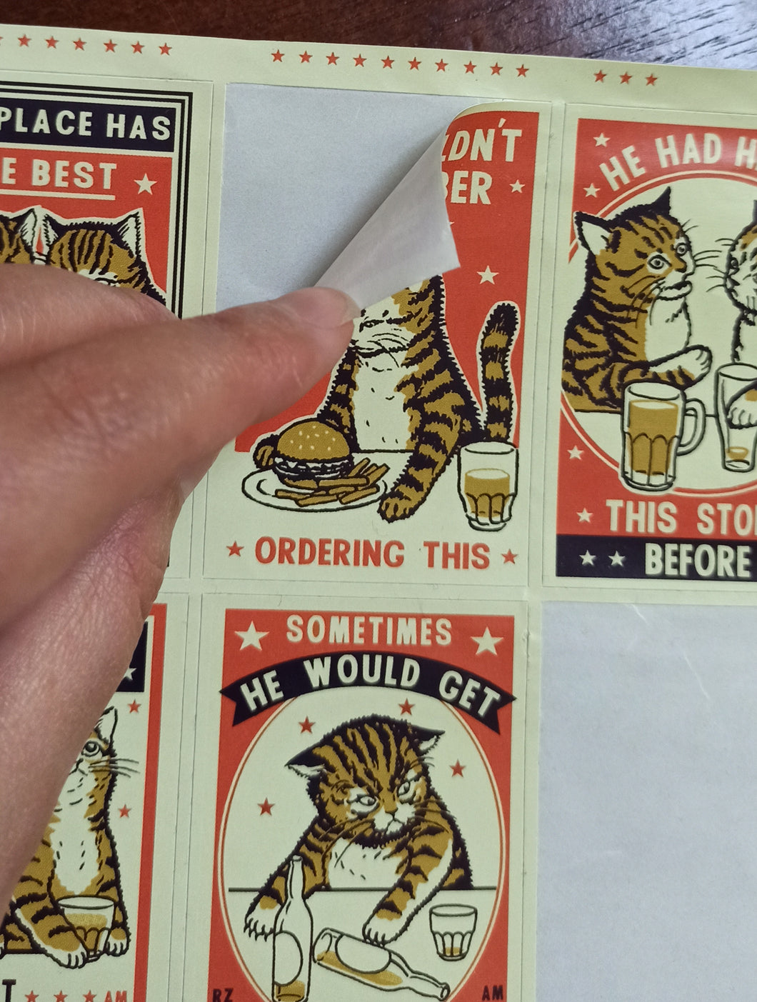 STICKERS - Drunk Cats Sticker Sheet