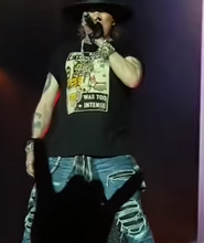 Load image into Gallery viewer, Axl Rose wearing a bootleg Too Intense tee
