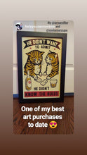 Load image into Gallery viewer, Drunk Cat Series Print - He Didn&#39;t Want to Admit He Didn&#39;t Know the Rules- By Arna Miller and Ravi Zupa
